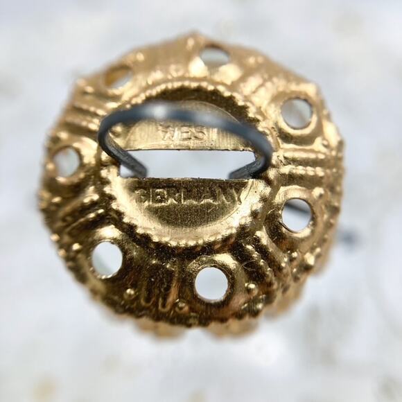 Decorated Clear West German Silver and Gold Glass Christmas Ornaments Set of 7 - Picture 6 of 8